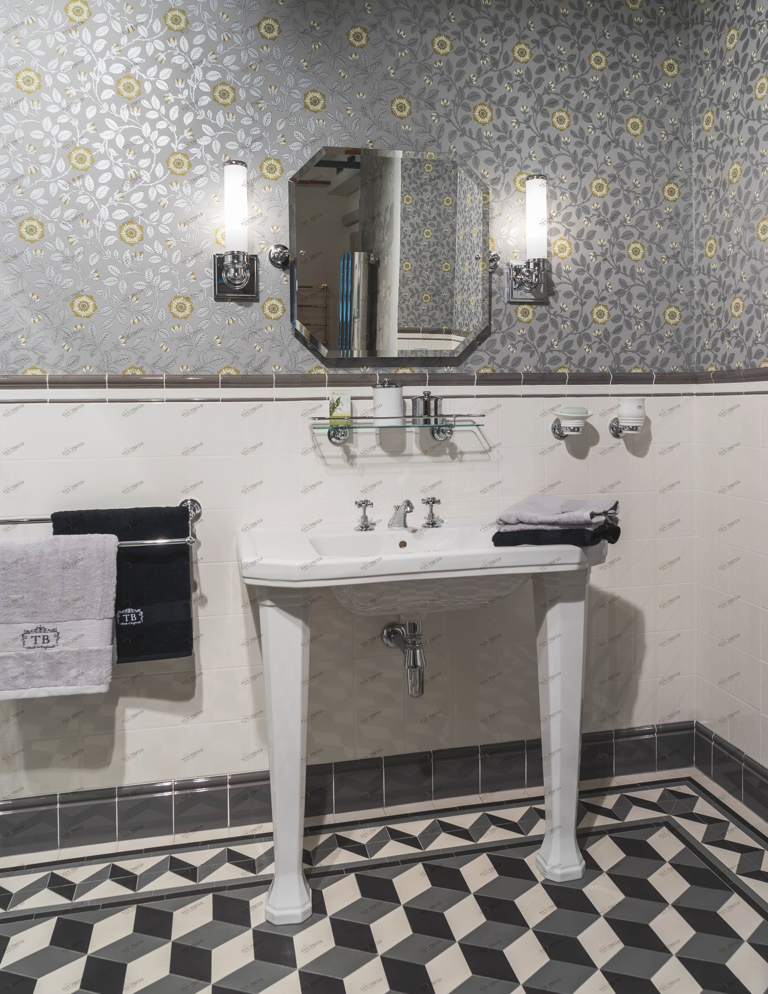 Traditional bathrooms Викторианская напольная плитка BLOOMSBURY Bloomsbury 