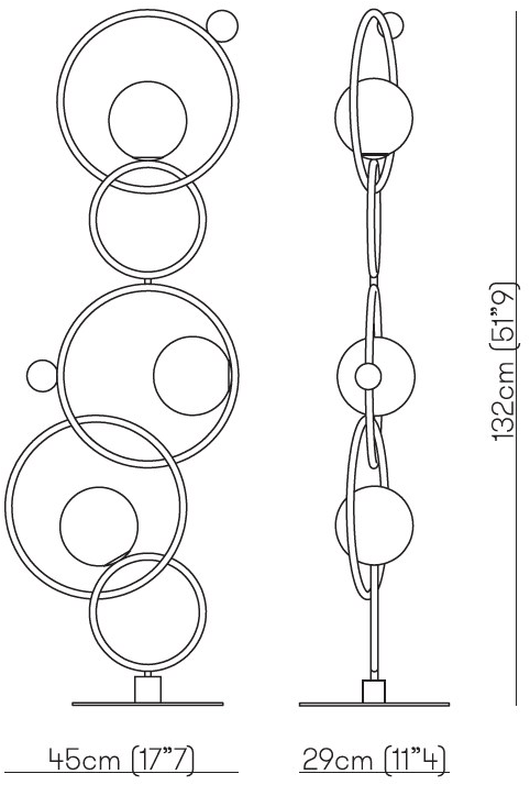 VeniceM Торшер из никеля с диммером Zoe sun-id-1492388 - Вид №5