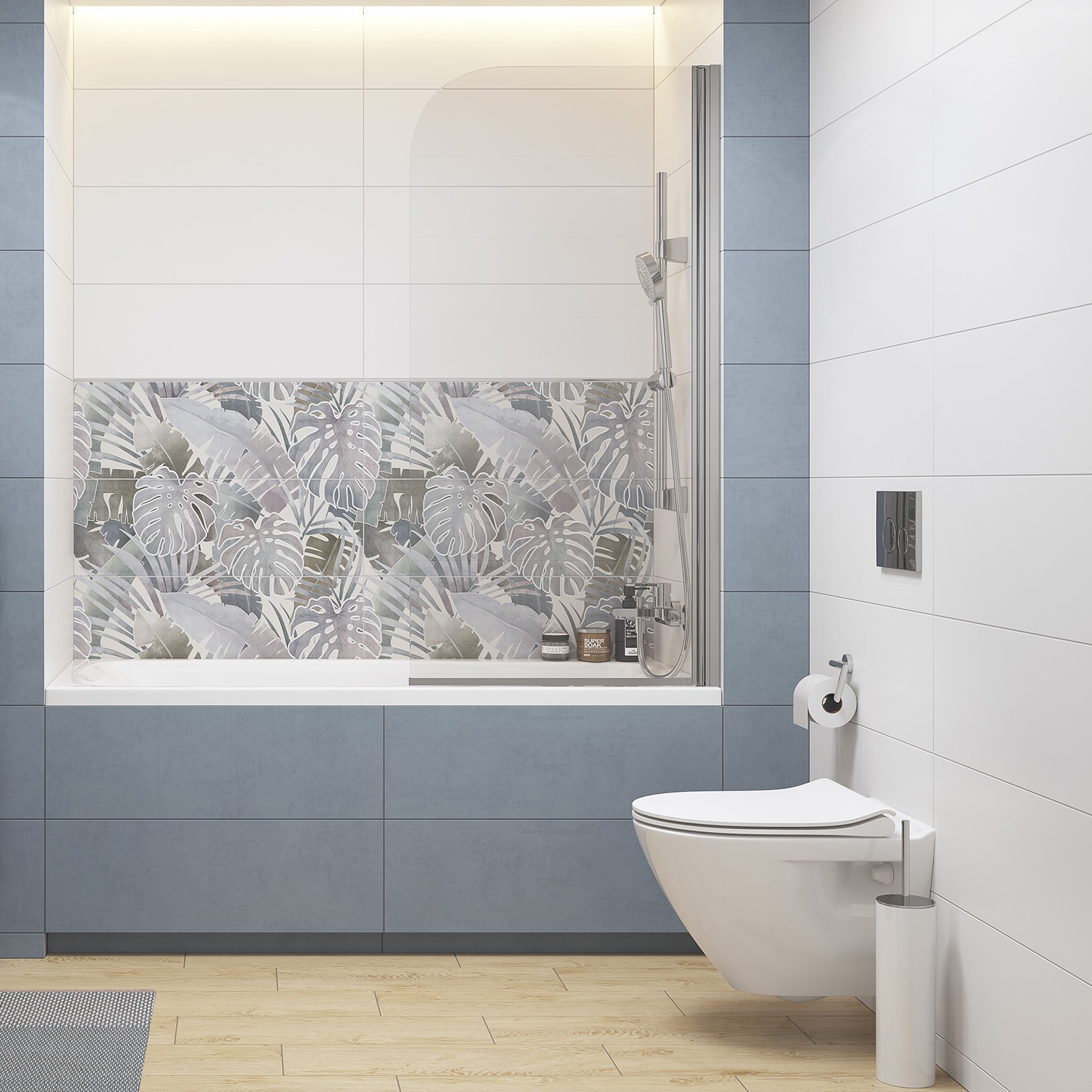 84312106 Плитка настенная Taormina 25X75 см 1.125 м² цвет белый STLM-0048373 CERSANIT