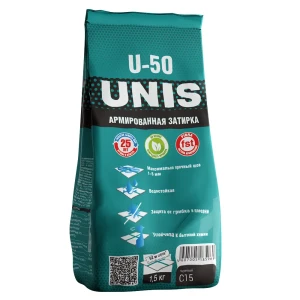 91944670 Затирка цементная Unis 1.5кг черный STLM-1390274