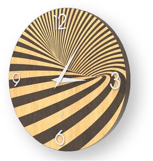 LIGNIS® Настенные часы из инкрустированного дерева Dolcevita abstract 10.077 - Вид №1