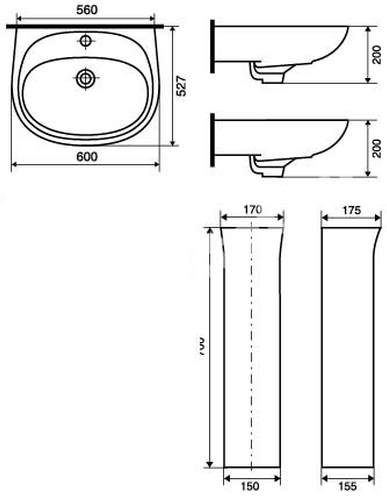 UM-MIR60/1 Раковина Mito Red Santreyd - Вид №5