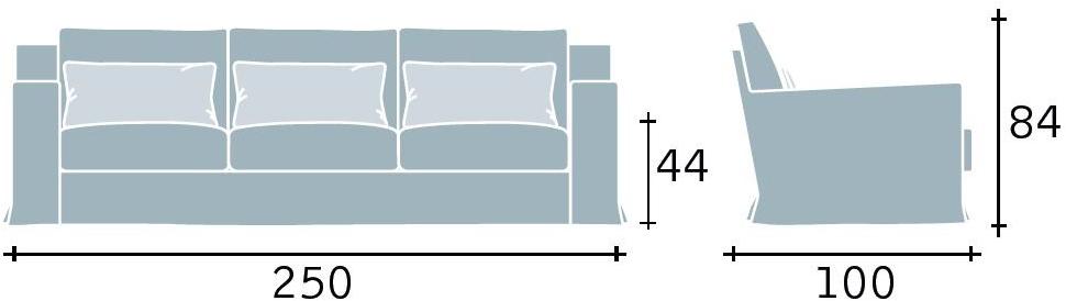 Flou 3-х местный тканевый диван Borgonuovo sun-id-1458769 - Вид №11