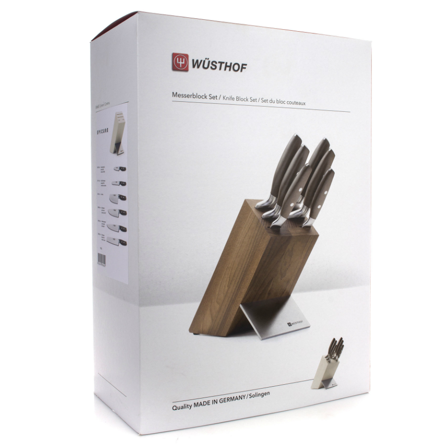 Набор кухонных ножей Epicure на светлой деревянной подставке, 6 шт WUESTHOF W9856 - Вид №13