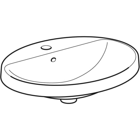 500.726.01.2 Встраиваемая раковина Geberit VariForm овальной формы, с полкой для отверстия под смеситель Geberit  - Вид №13