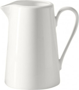 63073 Dibbern Кувшин конический Dibbern "Белый декор" 1л Фарфор костяной