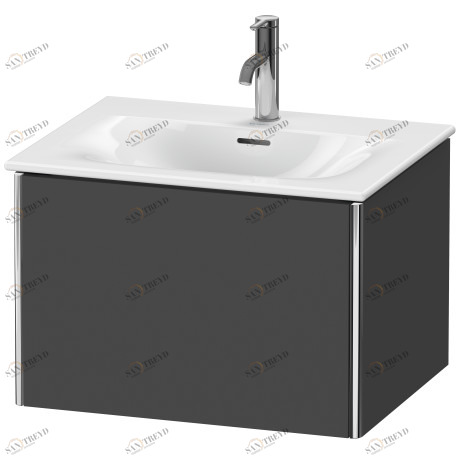 XS422204949 XSquare Тумбочка подвесная Графит матовый, декор Duravit