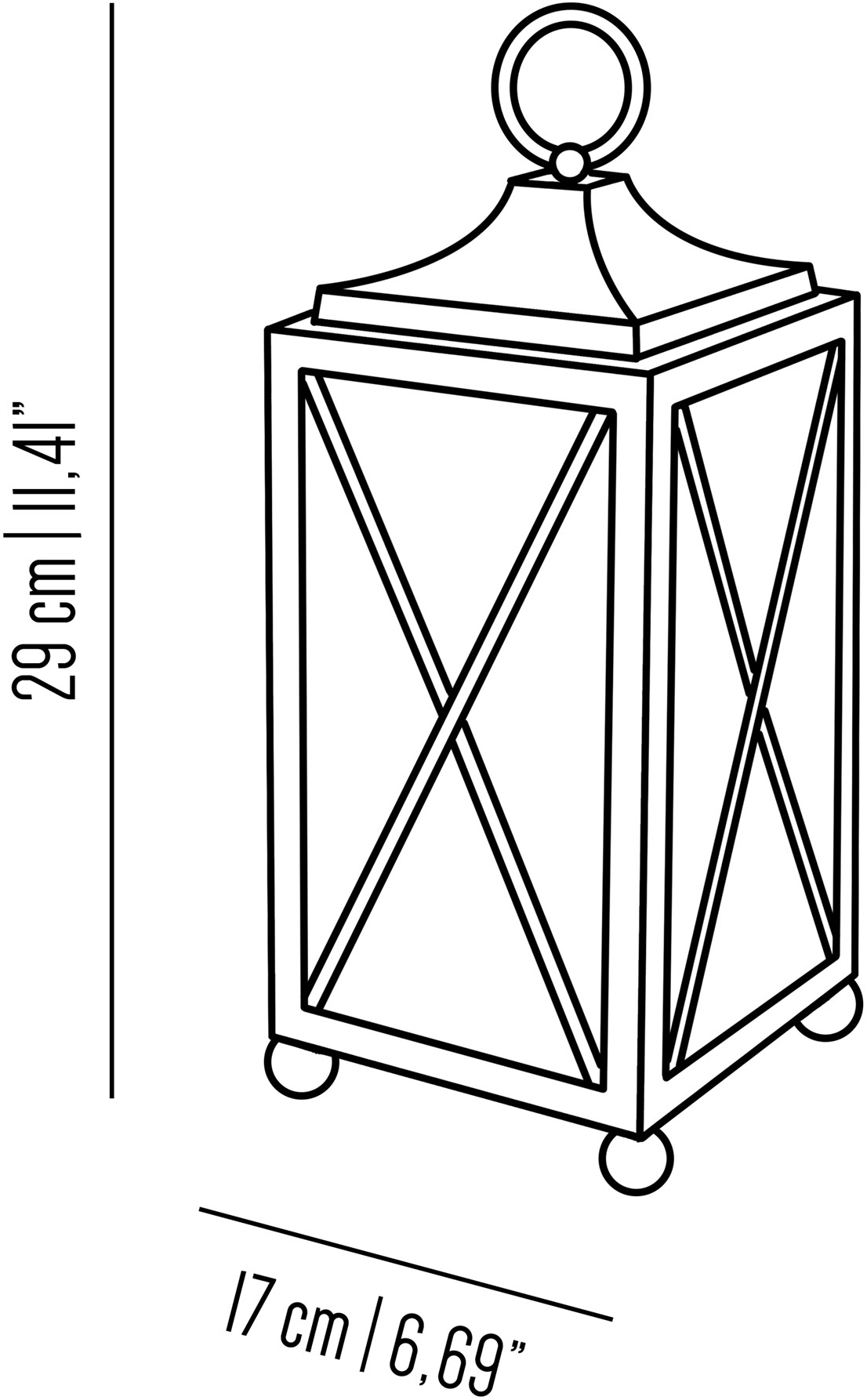 Il Bronzetto Латунный фонарь Timeless Hof01 s_m_l - Вид №3