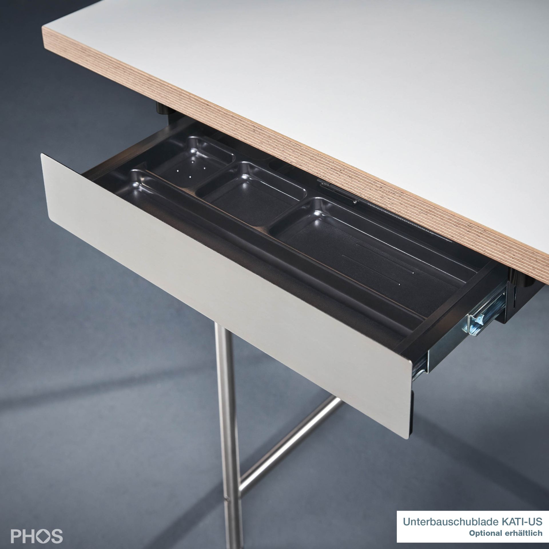 KATI-S1-180x90-MW Карлсруэ стол - письменный стол - белый - 180 х 90 х 75 см. PHOS  - Вид №7