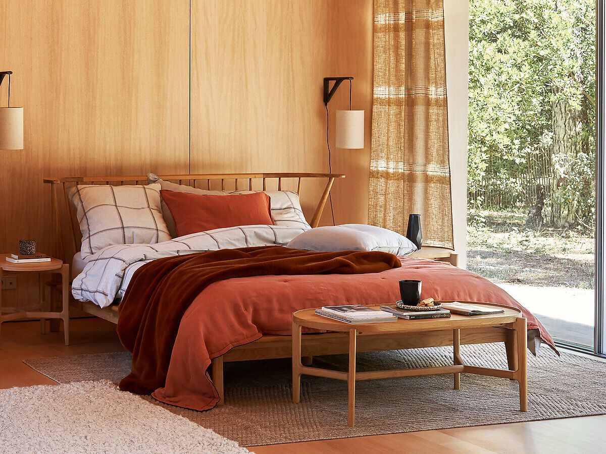 Дубовая двуспальная кровать AMPM CASPIAN ARCH-00093602 - Вид №5