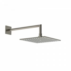 Graffio Квадратная лейка душа 240 × 240 мм с круглым держателем 350 мм, квадратная розетка. GY842