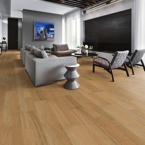 Паркетная доска Kahrs Дуб Бриз Линнея Полуматовая Брашированная 2600200568 - Вид №14