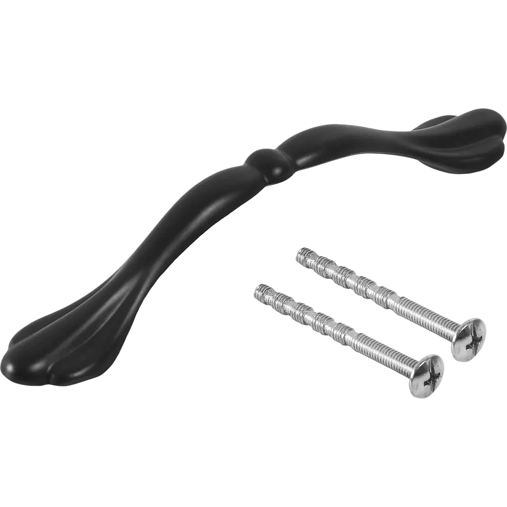 87376865 Ручка-скоба мебельная L4.028 алюминий 96 мм цвет черый STLM-1005396 LARVIJ  - Вид №3