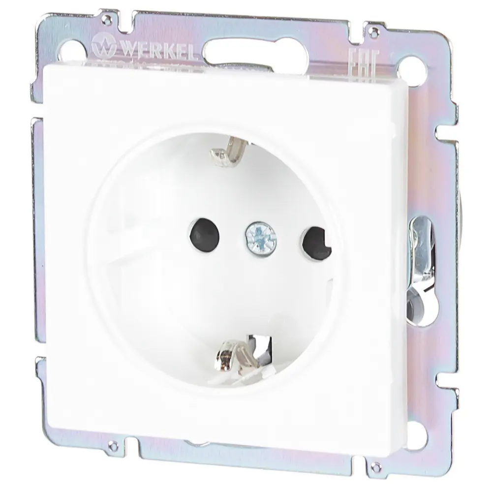 Розетка WERKEL с защитными шторками и заземлением 17782037 Встраиваемые механизмы STLM-1108535 - Вид №2