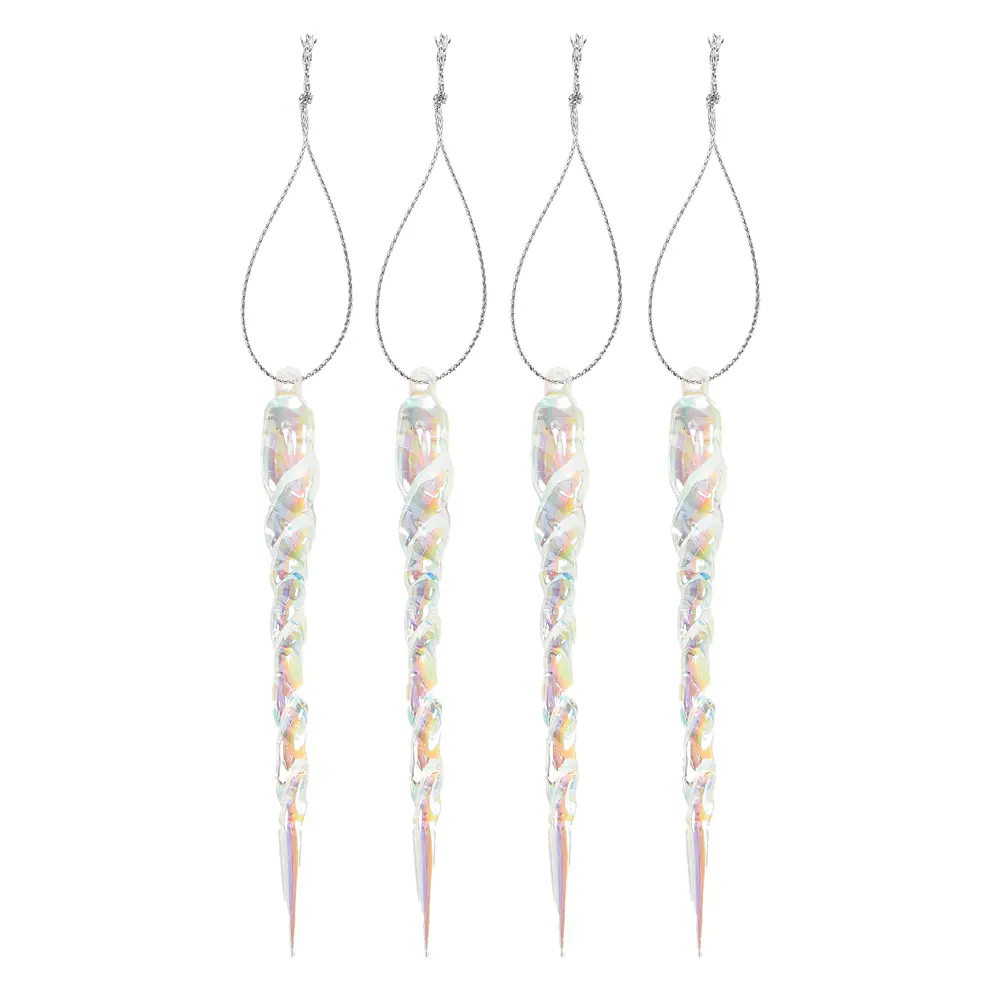 89377719 Новогоднее украшение Сосульки 602 прозрачный 4 шт. STLM-1486801 Santreyd  - Вид №1