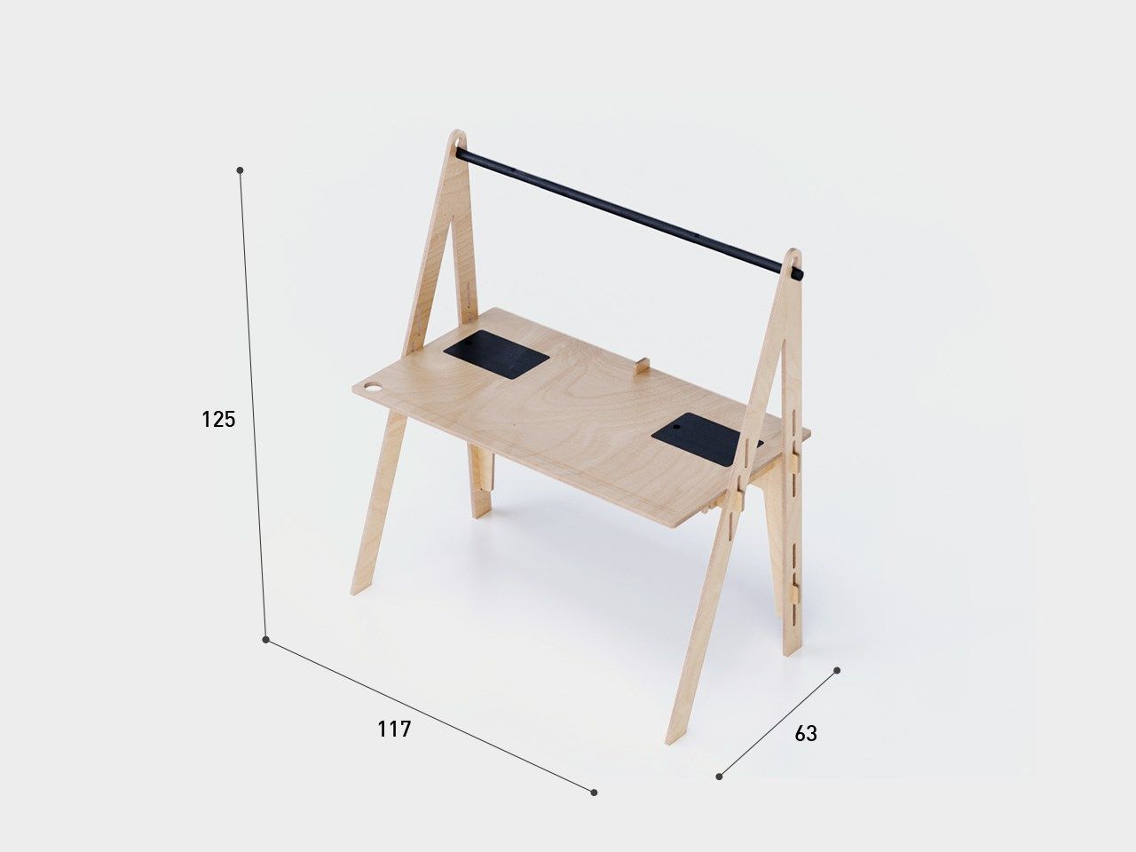 Прямоугольный стол с регулируемой высотой из березы Esposit ForKids ARCH-00126014 - Вид №3