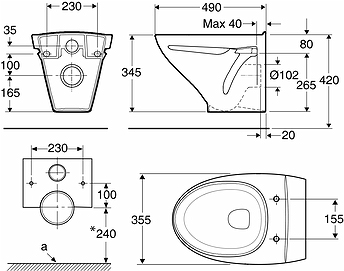 687506509 Подвесной унитаз настенный Белый IFO  Швеция  - Вид №3