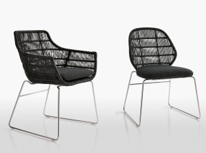 Поли сани сад стул с подлокотниками