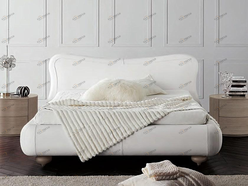 Dall'Agnese Мягкая кожаная кровать king size Christal sun-id-1426543