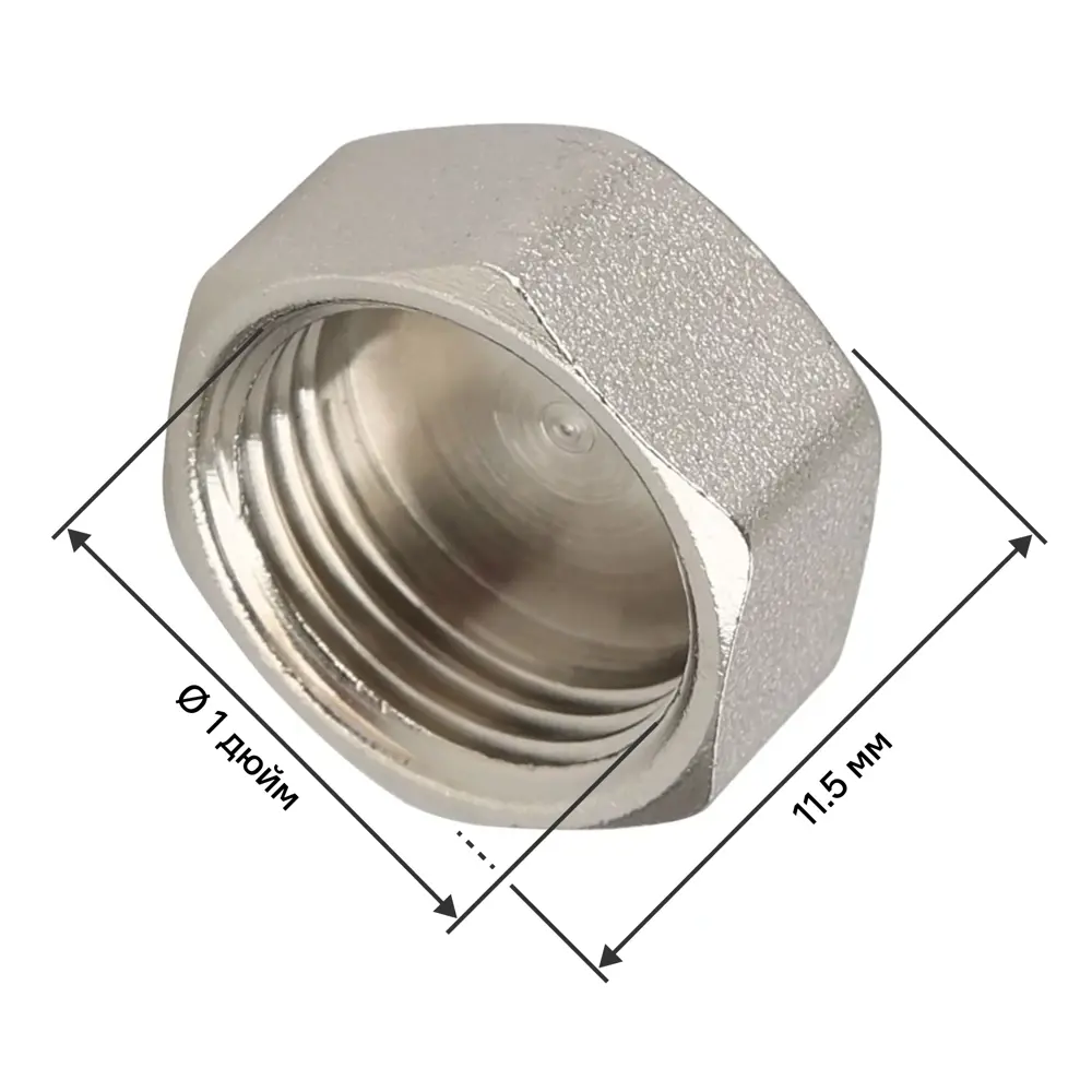 Заглушка MONLID 1" ВР мм никелированная латунь STLM-2106543