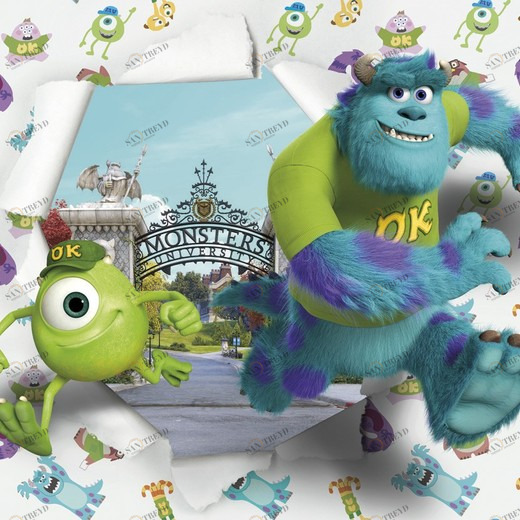 8-471-Monsters-University-Wallbreaker Фотообои Komar Disney 2.54х3.68 м 8471MONSTERSUNIVERSITYWALLBREAKER