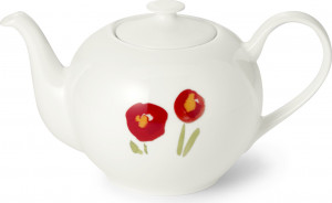 10639885 Dibbern Чайник круглый Dibbern "Впечатление.Красные маки" 1,3л Фарфор