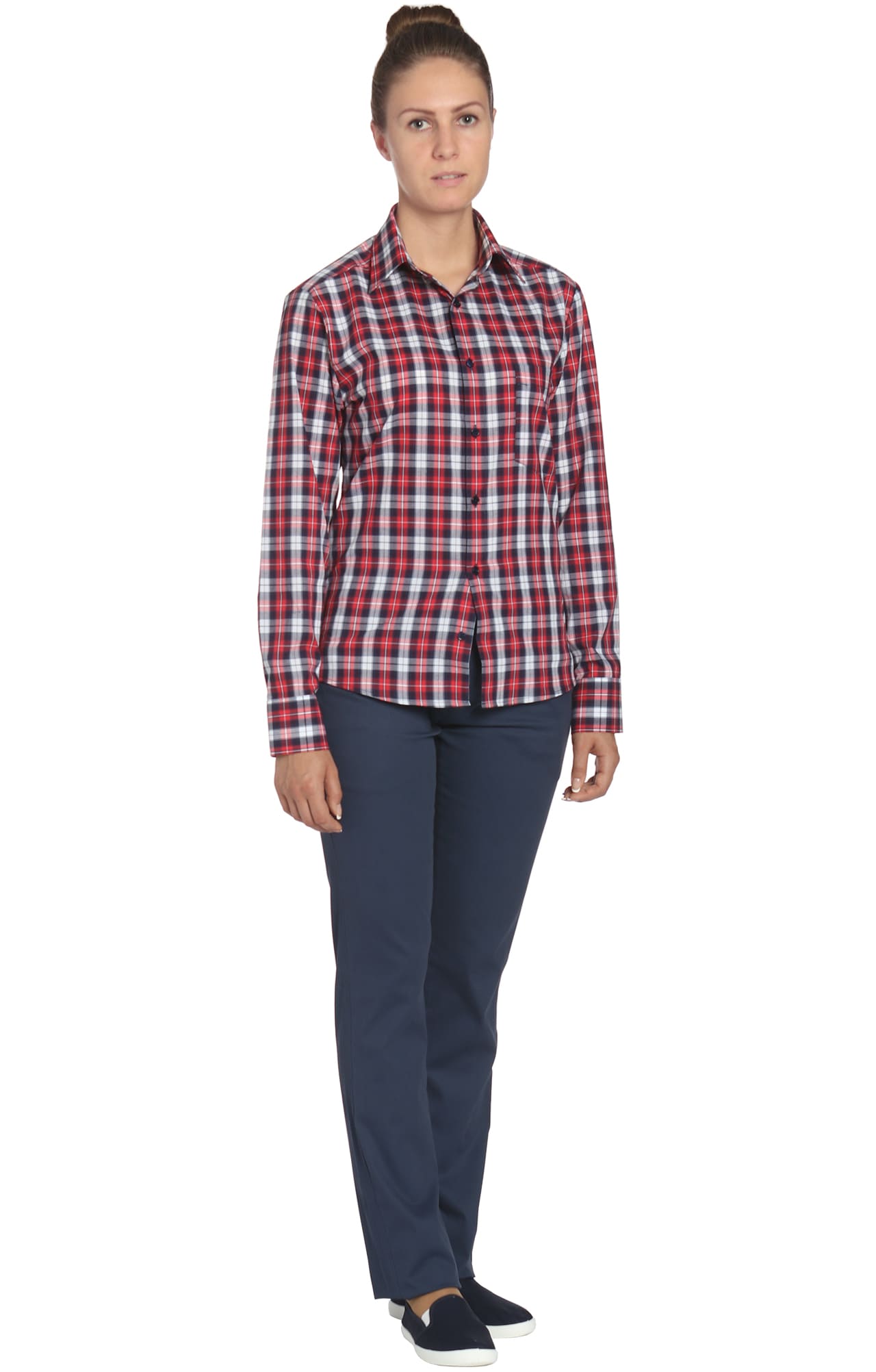 67821 Рубашка в клетку plaid rogue (шотландка красная) HIPSTER  Толстовки, рубашки, футболки, тенниски  размер 40 (80)  - Вид №2