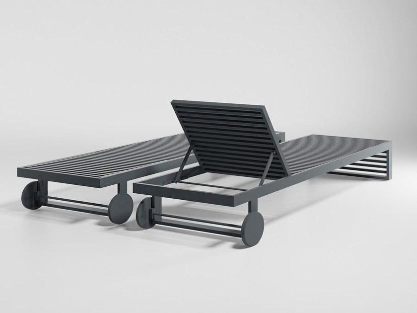 GANDIABLASCO Откидной алюминиевый садовый шезлонг на колесиках Dna sun-id-1485464 - Вид №3