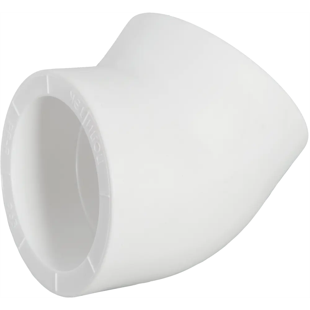 Угольник 45° ПОЛИТЭК для труб 63 мм - надежное соединение систем отопления 82571563 STLM-0030295