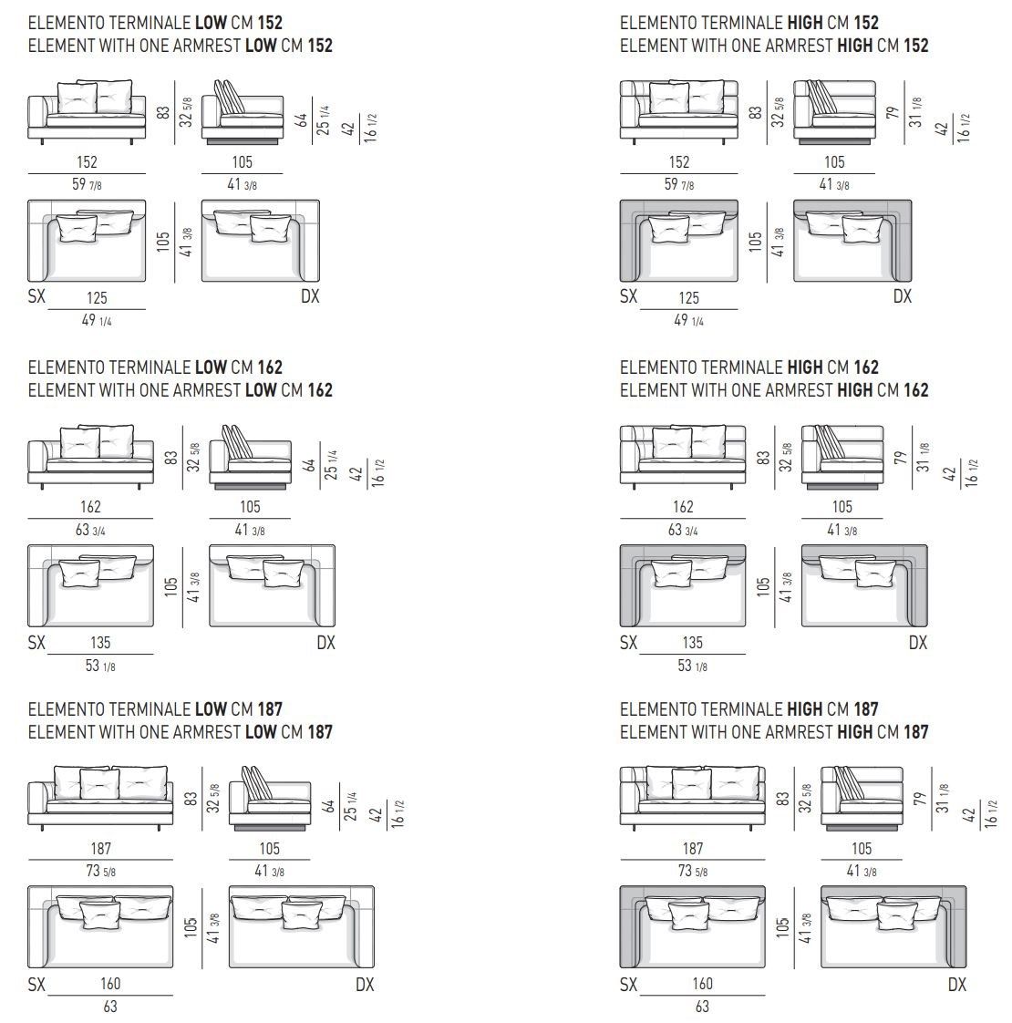 Модульный угловой диван из ткани Minotti ALEXANDER ARCH-00105167 - Вид №17