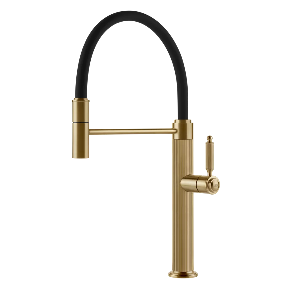 Смеситель для раковины 60634 716 Gessi Venti20 PVD С ЗОЛОТОЙ ЩЕТКОЙ 60634716