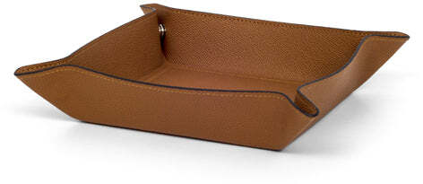 Квадратный поднос для мелочей - 14X14 см / зернистая кожа_верблюжья