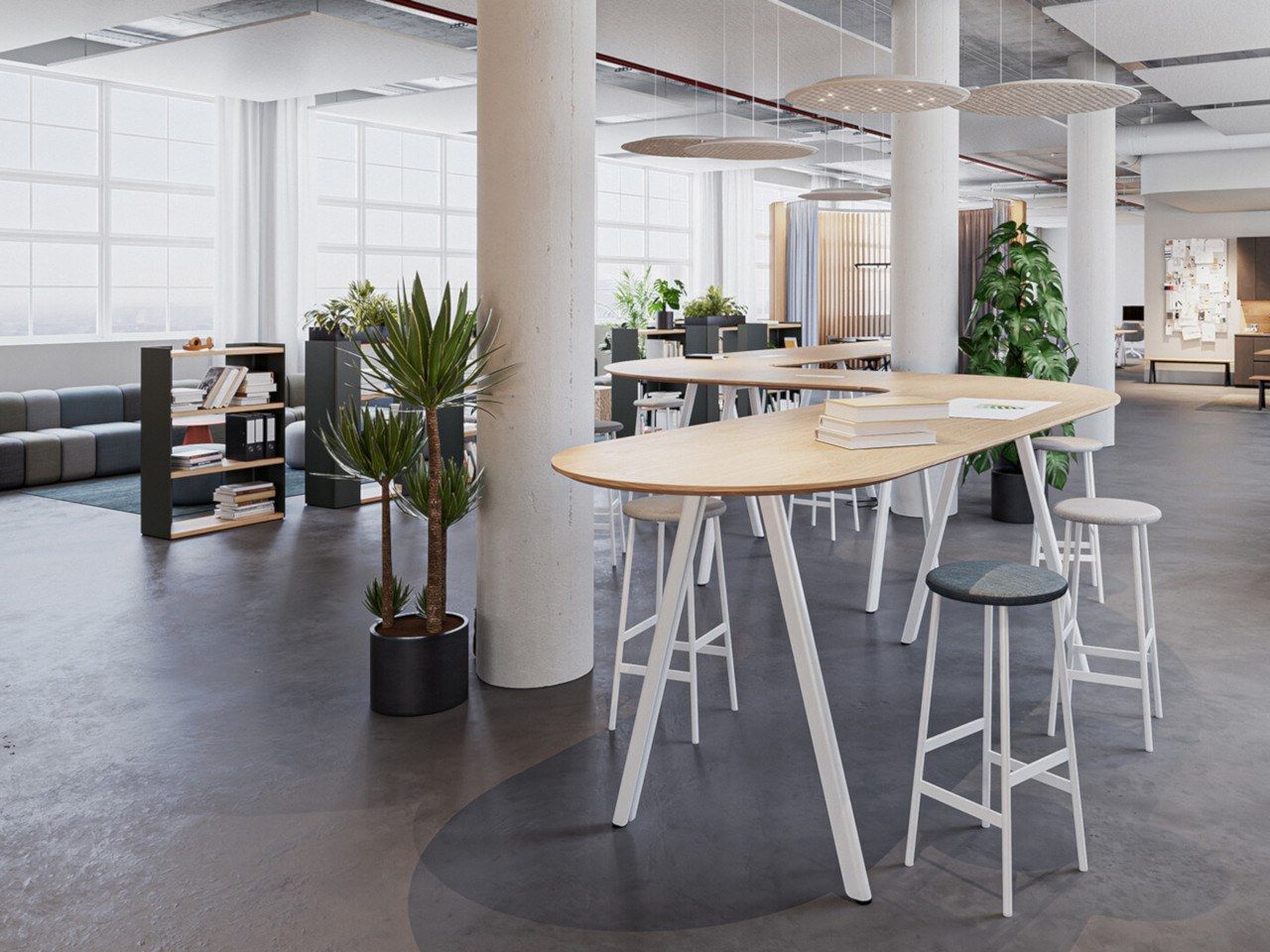 Высокий модульный стол для совещаний RENZ слайд ARCH-00036269 - Вид №1