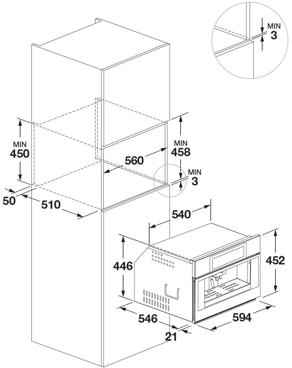 Fulgor Milano Встраиваемая автоматическая кофемашина с кофемолкой Compact 45 sun-id-1457109 - Вид №1