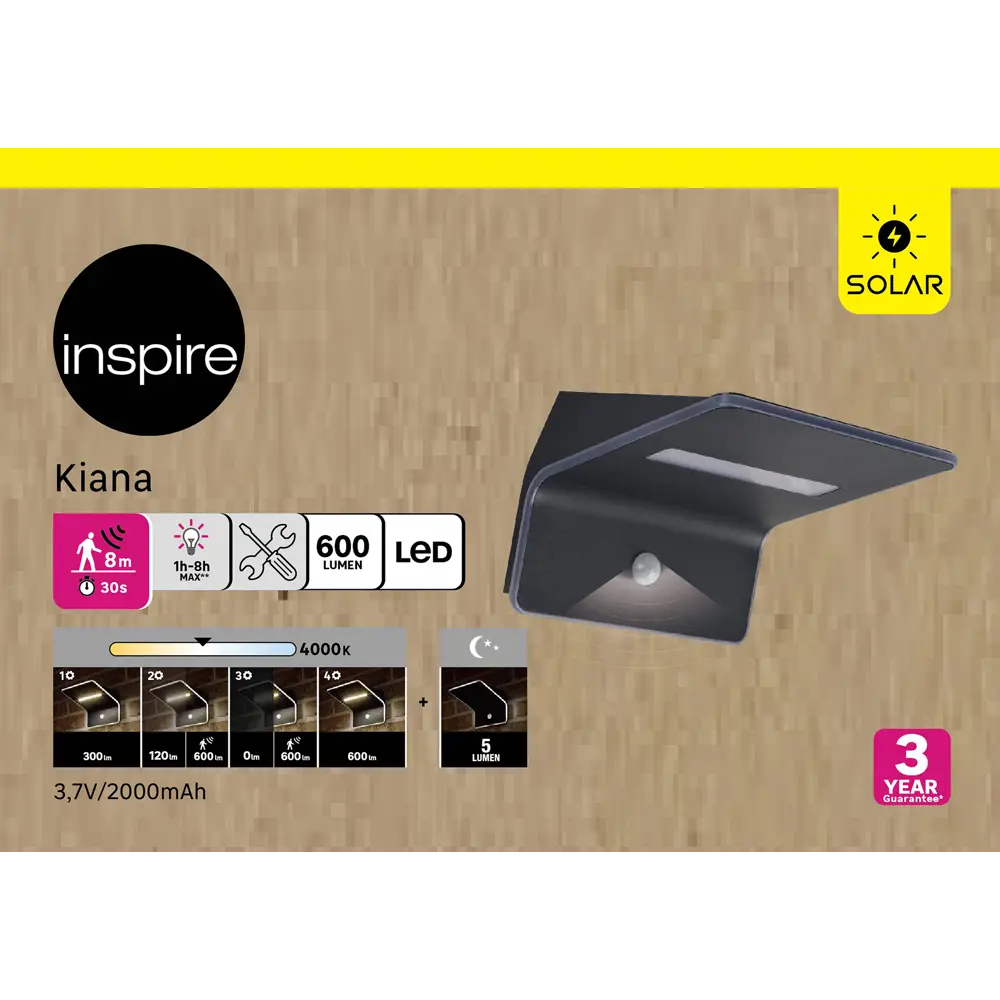 INSPIRE Kiana — уличный светильник с датчиком движения 84692991 STLM-0929796 - Вид №6
