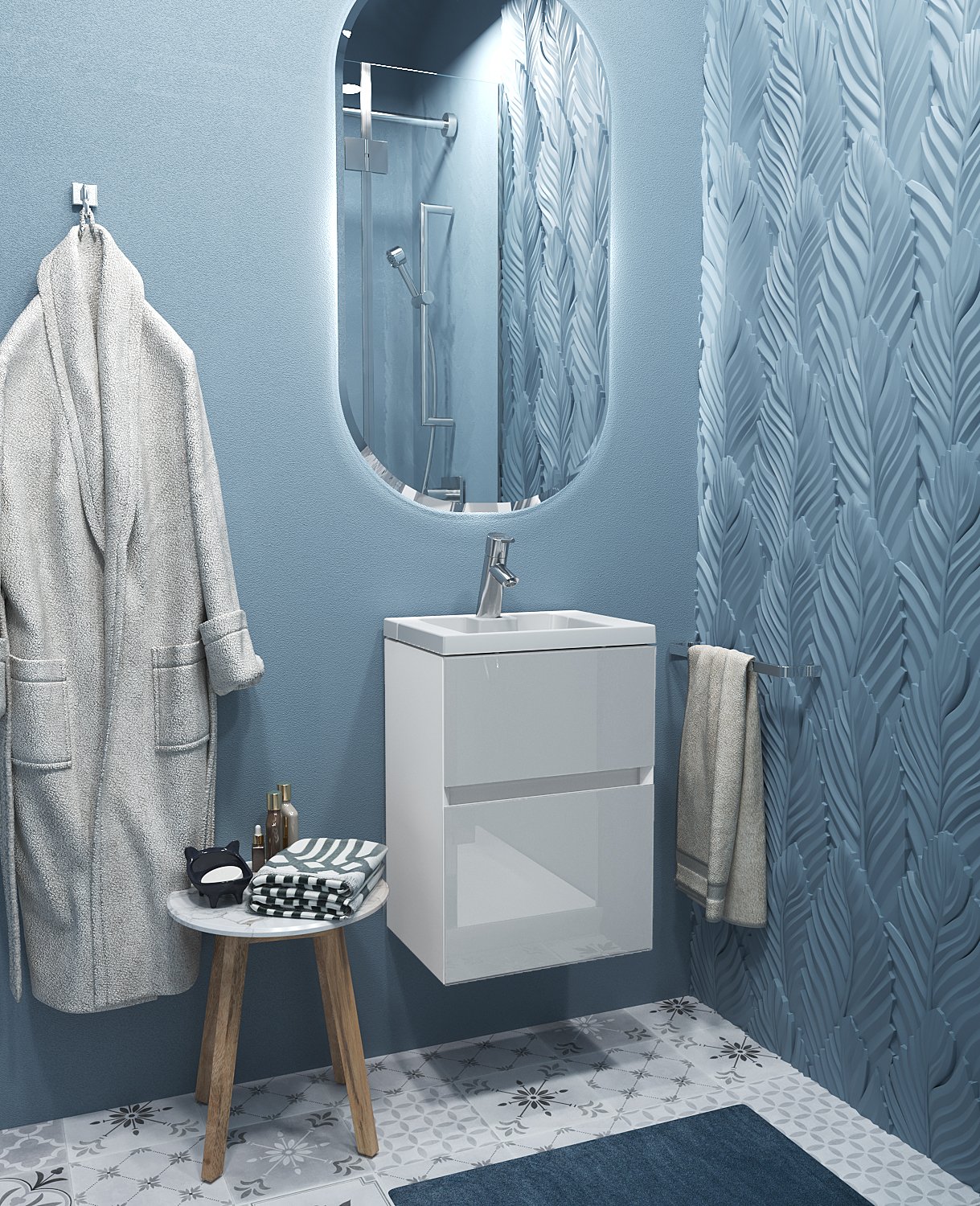 Тумба с раковиной Bumble 40П 1я 1 Marka Ц0000001481 - Вид №1