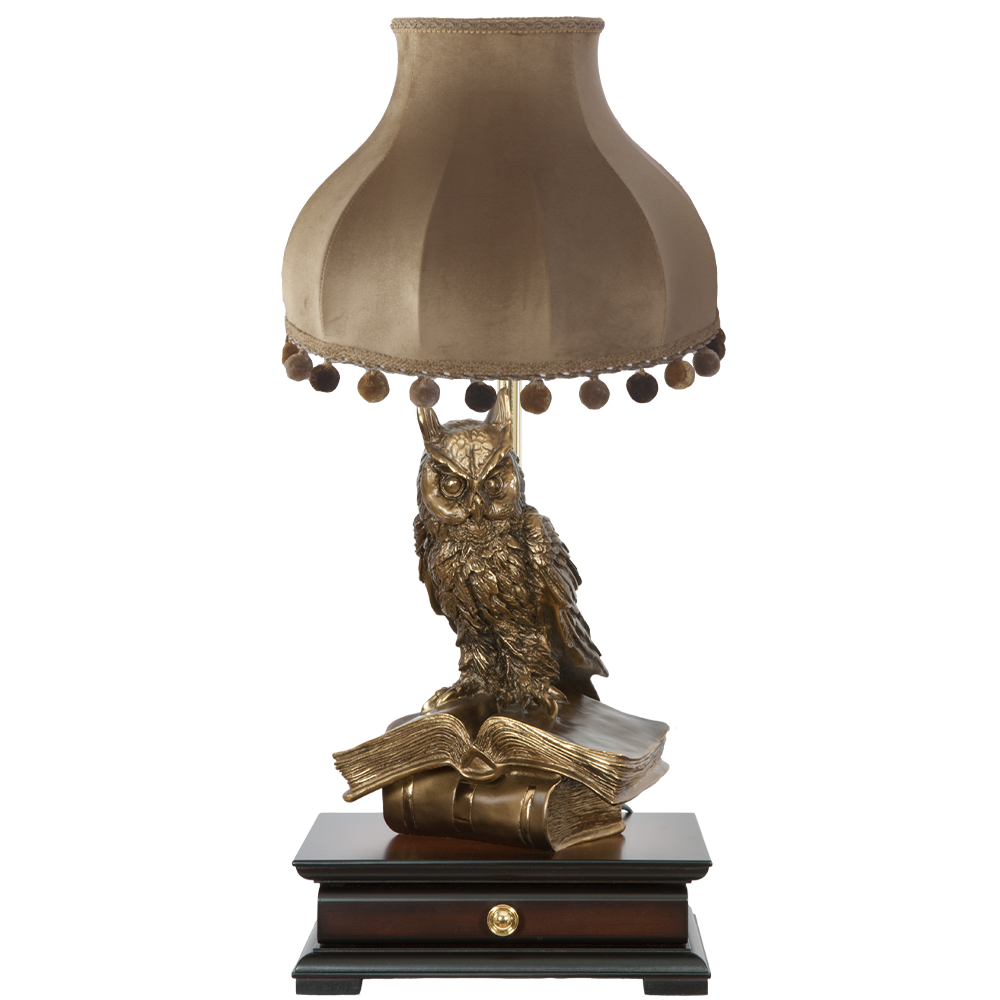 33006/1,34074 Настольная лампа с бюро Ученый Филин Классика Поталь BOGACHO 4627138211540, 4627155810771