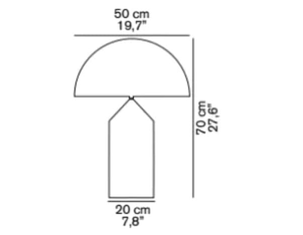 Металлическая настольная лампа In Stock Oluce ARCH-00102568 - Вид №3