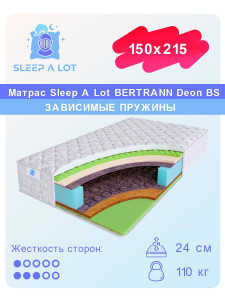 91130186 Матрас Bertrann Deon BS 150x215 см зависимый пружинный блок STLM-0495293 SLEEP A LOT