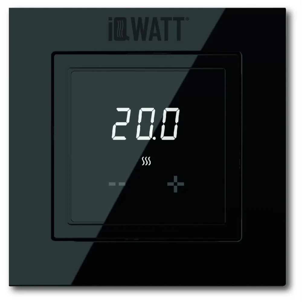 90535308 Терморегулятор для теплого пола Iqwatt D электронный цвет черный STLM-0940887