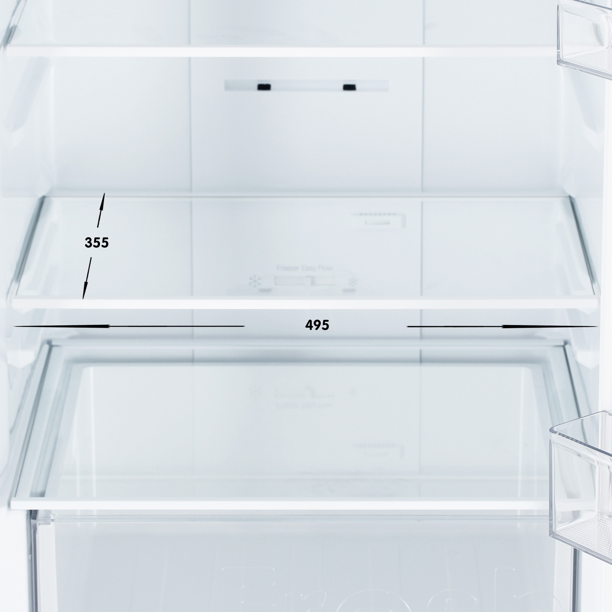 9248253 Холодильник с морозильником   Aceline B37AHR белый STDN-0049834 - Вид №8