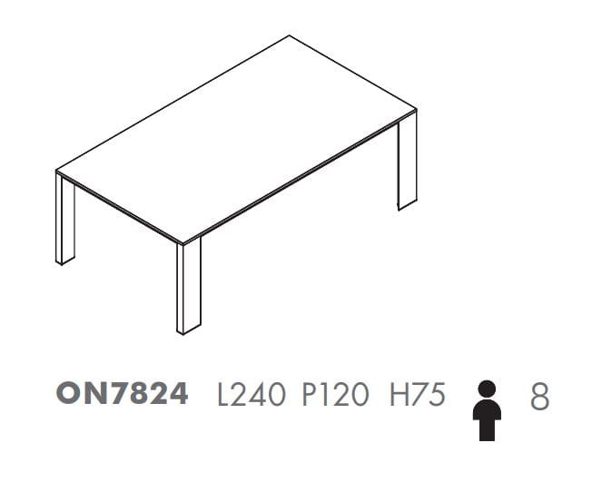 Стол для совещаний из алюминия и дерева FREZZA Ono ARCH-00080315 - Вид №2