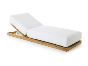 Садовая кровать с откидной спинкой из тикового дерева