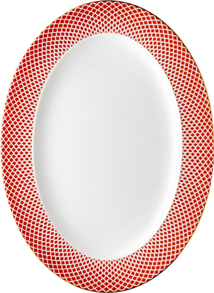 10640627 Rosenthal Блюдо овальное Rosenthal Францис Карро Руж 40см, фарфор Фарфор 