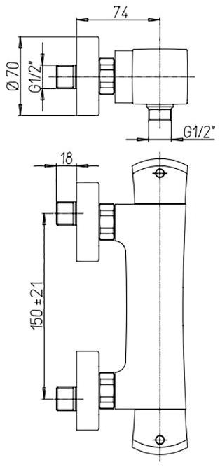 Paini Lady 89YO511TH смеситель для душа - Вид №2