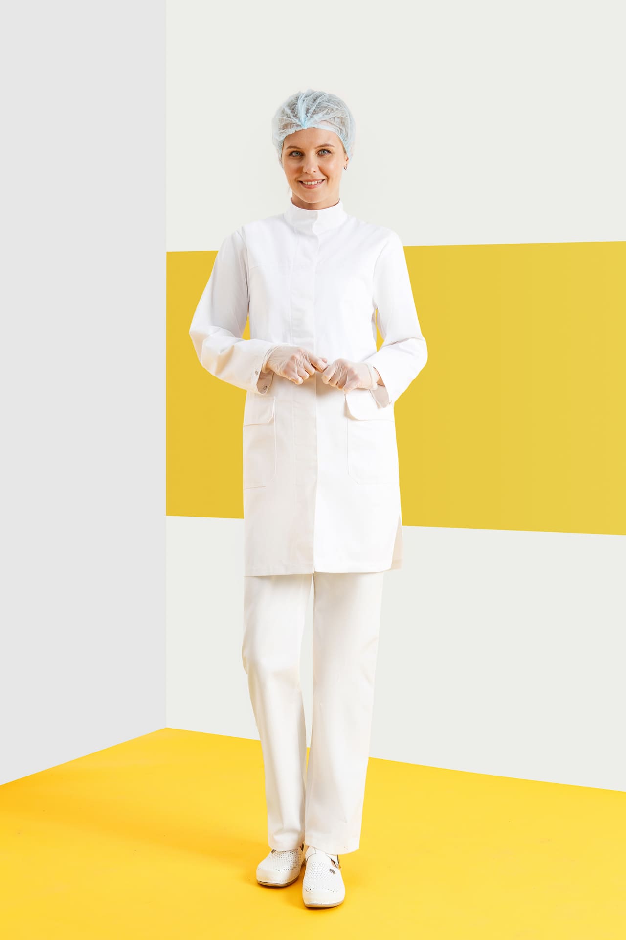 5038452 Халат Эйч-Лайн женский белый  Женская размер 48-50/170-176 Спецодежда  - Вид №4