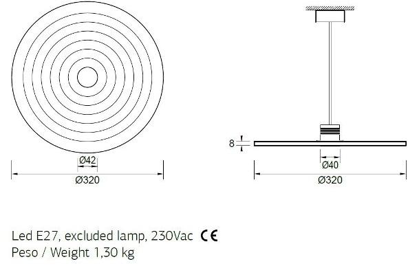 ENGI Подвесной светильник из керамики ручной работы Elettra Enet - Вид №1