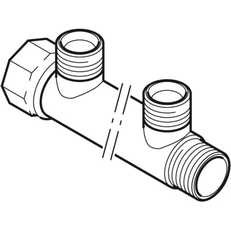 GEBERIT 613.423.00.1 Коллектор Geberit с резьбовыми патрубками  - Вид №1