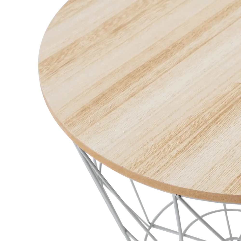 Столик журнальный Atmosphera Kumi 157055B ø39.5 h30.5 см серый STLM-2112023 - Вид №1