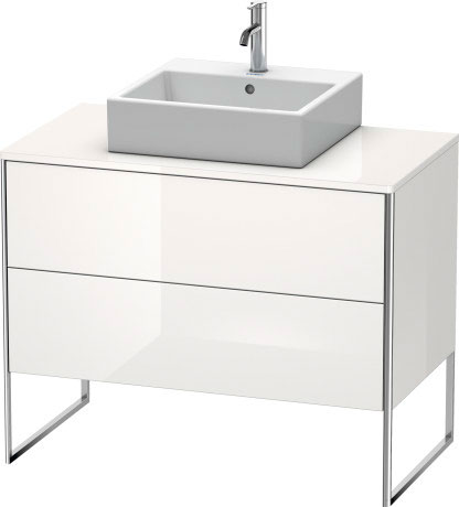 XS492103939 Тумбочка для консоли напольная XSquare #XS4921 1000 x 548 мм Скандинавский белый шелковисто-матовый лак Duravit - Вид №2